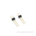 Cabeçalho de pino de 2,54 mm em linha única reta 2P